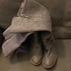 Gray boots